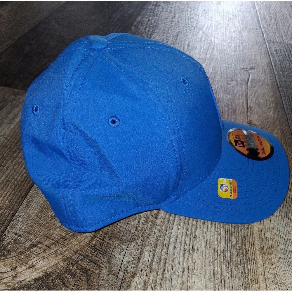 NWT! Blue New Era Detroit Lions 2025 Sideline 39Thirty Flex Fitted Hat, S/M - Picture 4 of 7